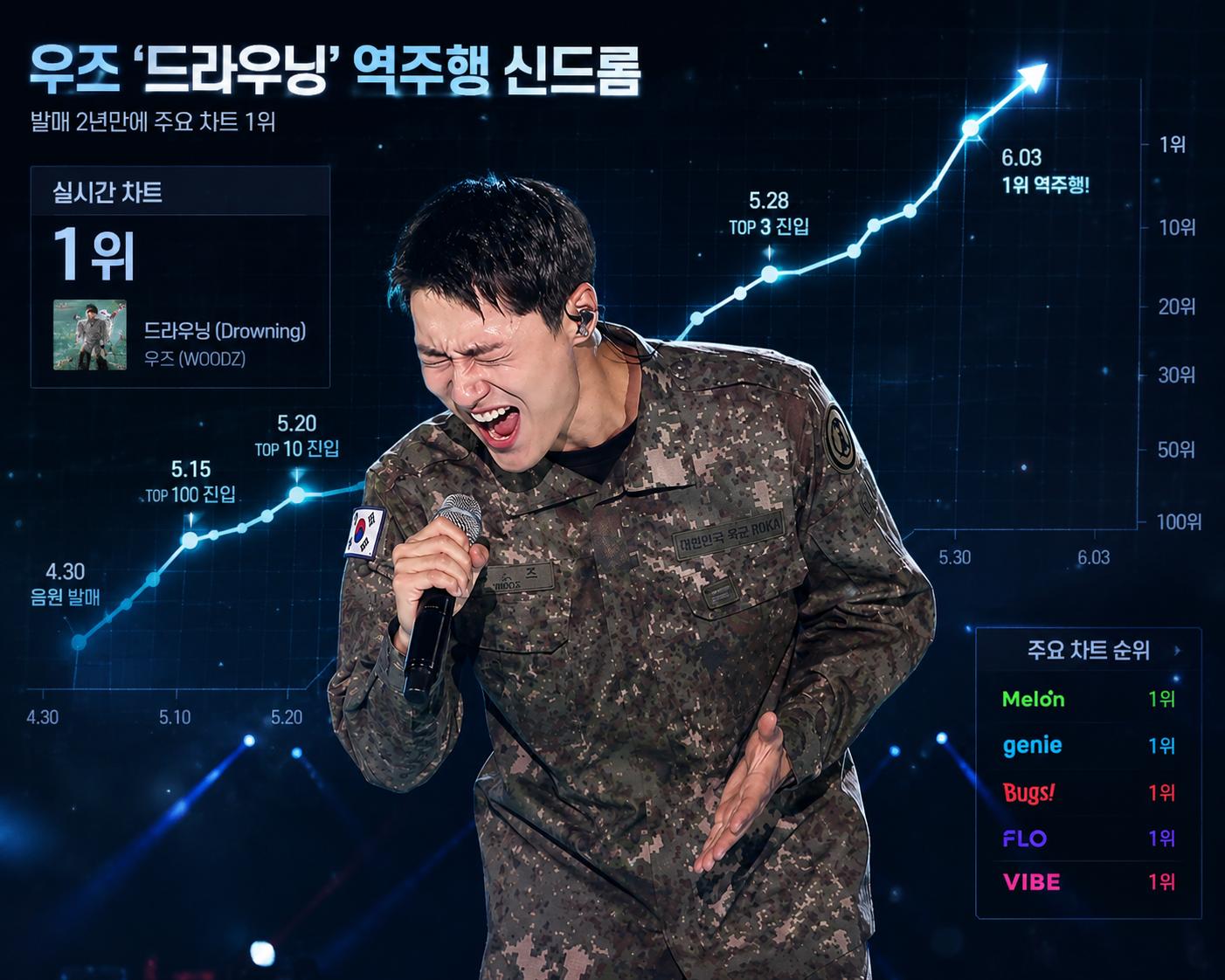 YEOKJUHAENG(역주행) : How WOODZ’s Song Hit No.1 While in the Army