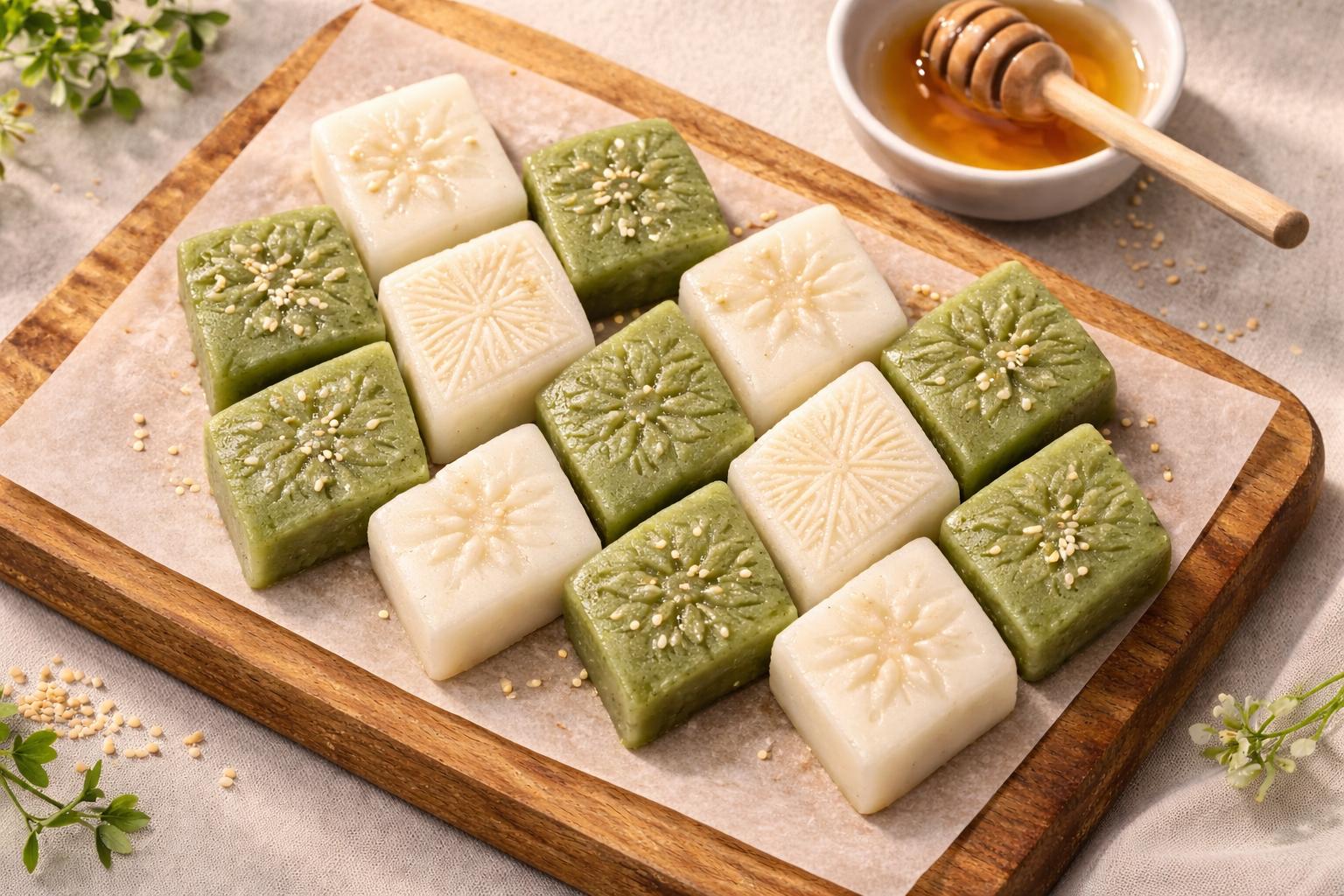 Jeolpyeon — The Korean Rice Cake Stamped with Patterns