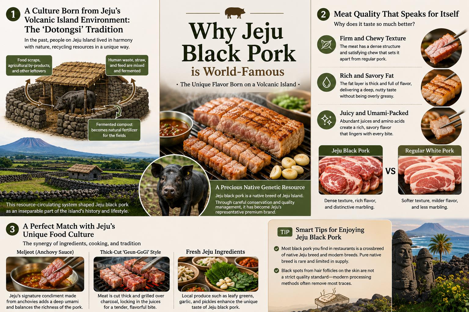 Culinary Heritage of Jeju: Why "제주 흑돼지 (Jeju Heokdwaeji)" is Famous