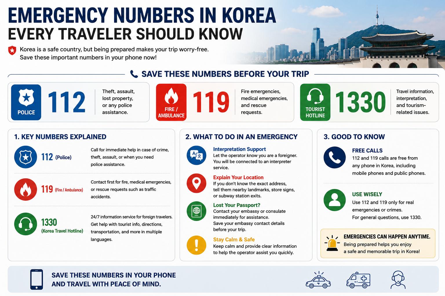 Emergency Numbers in Korea Every Traveler Should Know