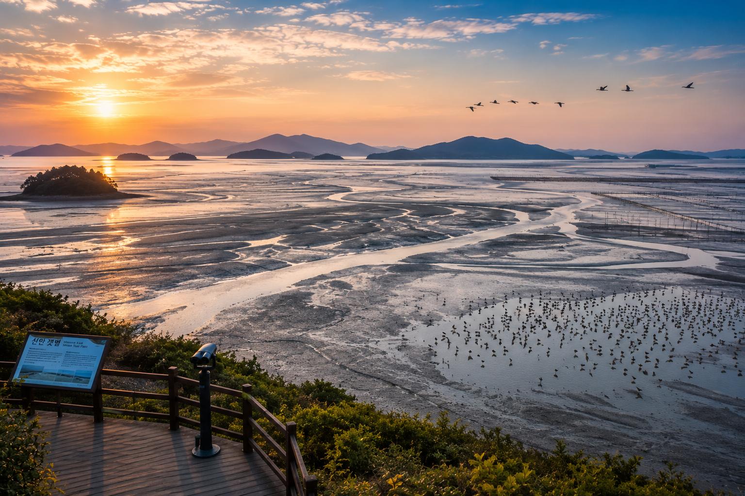 Shinan Tidal Flats: Discover Korea's Living Tidal Landscape