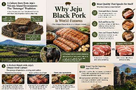 Culinary Heritage of Jeju: Why "제주 흑돼지 (Jeju Heokdwaeji)" is Famous