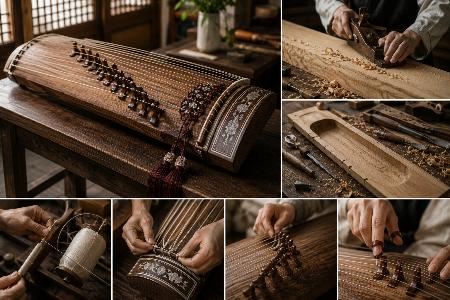 Gayageum (가야금): A Korean Traditional String Instrument Handcrafted by Artisans
